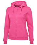 JB's LADIES FULL ZIP FLEECY HOODIE