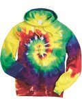 Multi-Color Spiral Tie-Dyed Hooded Sweatshirt