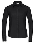 Women's long sleeve polycotton easycare fitted poplin shirt