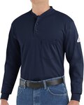 Men's Tall Long Sleeve Tagless Henley Shirt