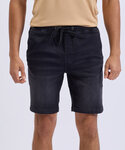 Men’s denim drawstring shorts